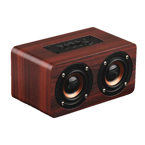 10W Bluetooth Speaker with Super Bass, Loud Fiber Wood Board Home Audio Wireless Speakers Subwoofer