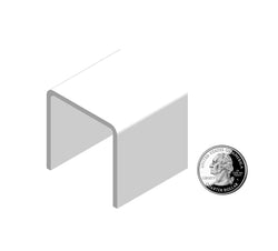 One Riser Combo 2" Cube 3-Sided Clear Plexiglass Pedestal Lucite Acrylic Display Risers Jewelry Showcase Fixtures - 1/8" Thick 16905-2INCH-CLEAR