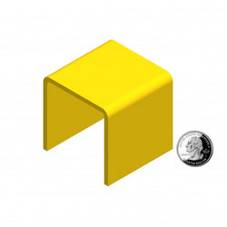 One Riser Combo 2" Cube 3-Sided Yellow Plexiglass Pedestal Lucite Acrylic Display Risers Jewelry Showcase Fixtures - 1/8" Thick 16905-2INCH-YELLOW