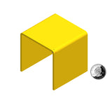 One Riser Combo 3" Cube 3-Sided Yellow Plexiglass Pedestal Lucite Acrylic Display Risers Jewelry Showcase Fixtures - 1/8" Thick 16905-3INCH-YELLOW