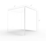 One Riser Combo 4" Cube 3-Sided Clear Plexiglass Pedestal Lucite Acrylic Display Risers Jewelry Showcase Fixtures - 1/8" Thick 16905-4INCH-CLEAR