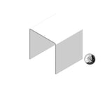 One Riser Combo 4" Cube 3-Sided White Plexiglass Pedestal Lucite Acrylic Display Risers Jewelry Showcase Fixtures - 1/8" Thick 16905-4INCH-WHITE