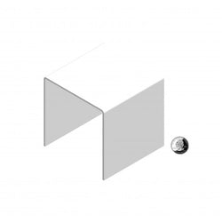 One Riser Combo 5" Cube 3-Sided White Plexiglass Pedestal Lucite Acrylic Display Risers Jewelry Showcase Fixtures - 1/8" Thick 16905-5INCH-WHITE