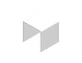 One Riser Combo 6" Cube 3-Sided White Plexiglass Pedestal Lucite Acrylic Display Risers Jewelry Showcase Fixtures - 1/8" Thick 16905-6INCH-WHITE
