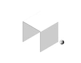 One Riser Combo 6" Cube 3-Sided White Plexiglass Pedestal Lucite Acrylic Display Risers Jewelry Showcase Fixtures - 1/8" Thick 16905-6INCH-WHITE