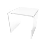One Riser Combo 7" Cube 3-Sided Clear Plexiglass Pedestal Lucite Acrylic Display Risers Jewelry Showcase Fixtures - 1/8" Thick 16905-7INCH-CLEAR
