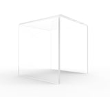 One Riser Combo 7" Cube 3-Sided Clear Plexiglass Pedestal Lucite Acrylic Display Risers Jewelry Showcase Fixtures - 1/8" Thick 16905-7INCH-CLEAR