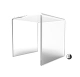 One Riser Combo 7" Cube 3-Sided Clear Plexiglass Pedestal Lucite Acrylic Display Risers Jewelry Showcase Fixtures - 1/8" Thick 16905-7INCH-CLEAR