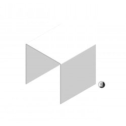 One Riser Combo 8" Cube 3-Sided White Plexiglass Pedestal Lucite Acrylic Display Risers Jewelry Showcase Fixtures - 1/8" Thick 16905-8INCH-WHITE