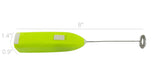 Handheld Electric Milk Frother, Milk Foamer – Battery Operated Frother (Green Handheld) 16936