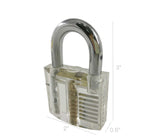 Practice Lock Set, Transparent Training Cutaway Acrylic Pin Tumbler Keyed Padlock for picking, 12+3
