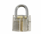 Practice Lock Set, Transparent Training Cutaway Acrylic Pin Tumbler Keyed Padlock for picking, 12+3