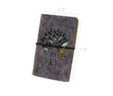 Tree of Life Notebook Refillable Journal Felt Cover Diary Art Drawing Sketchbook