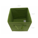 Pack of 6 Foldable Storage Cube Basket Bin, Organizer Containers Drawers, Green