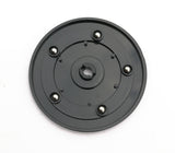 4" Black Plastic Spinner Lazy Susan Turntable Organizer for Spice Rack Table Cake Kitchen Pantry