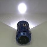 Rechargeable Camping Lantern Solar Flashlight Emergency Lantern with USB Power Bank Blue 16991