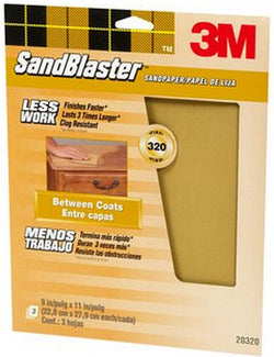 3M 20320 CC 9 X 11 320 GRIT BETWEEN COATS SANDBLASTER 3PK 17066