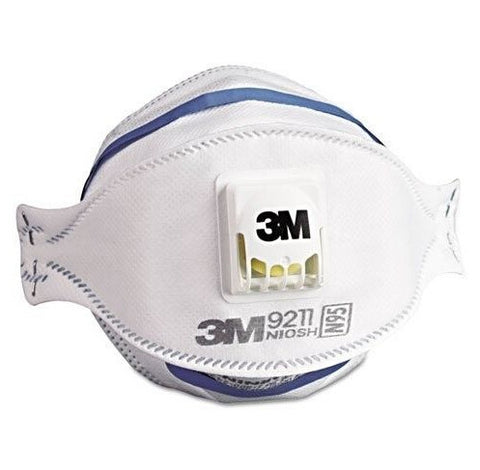 3M 9211PB1-A (R9211-10) N95 RESPIRATOR WITH EXHALATION VALVE BULK PK 1/10 17089
