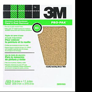 3M 88591NA 9" X 11" 60D ALOX SANDPAPER 25PK 17170