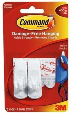 3M 70532 17002 SMALL HOOK ( 2 HOOKS, 4 STRIPS ) 17286