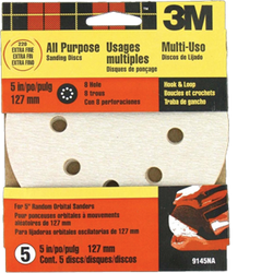 3M 09145 5 8 HOLE 220 GRIT HOOKIT DISCS 5PK 17292