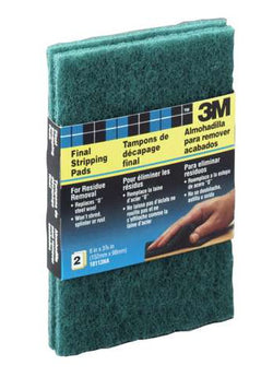 3M 10111NA 3 1/2 X 5 X 1/2 HD STRIPPING PAD FOR FLAT SURFACES 2PK 17315