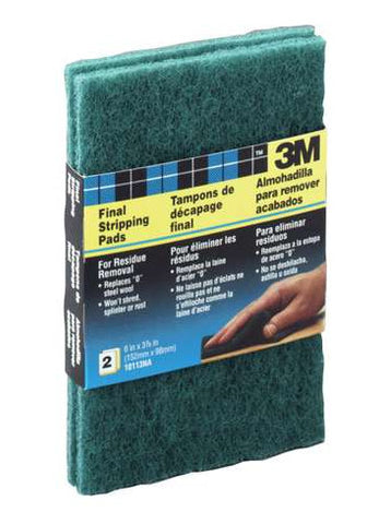 3M 10111NA 3-1/2" X 5" X 1/2" HD STRIPPING PAD FOR FLAT SURFACES 2PK 17315