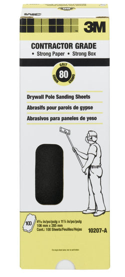 3M 10207 4 3/16 x 11 80D DRYWALL SANDING SHEET PK 1/100 17321