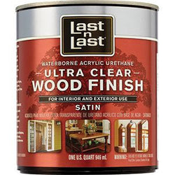 ABSOLUTE 13104 QT SATIN ULTRA CLEAR LAST N LAST WATERBORNE WOOD FINISH 17397