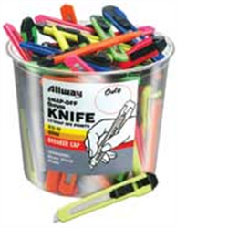 ALLWAY 07750 KS13 9MM CARDED NEON DELUXE SNAP OFF KNIFE 17454