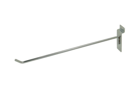 12" Deluxe Hook for Slat Wall Gridwall Chrome 1748 12"