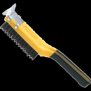 ALLWAY 12411 SB411 4 X 11 ROW WIRE BRUSH W/SCRAPER 1/ CARD 17555