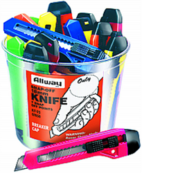 ALLWAY K7 25 SNAP OFF UTILITY KNIFE BUCKET PK 1/25 17558