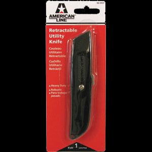 ASR 66-0437 BLACK METAL RETRACTABLE UTILITY KNIFE 17599