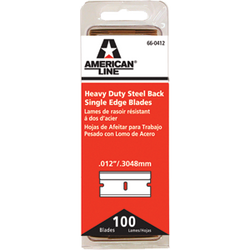 ASR 66 0412 .012 STEEL BACK SINGLE EDGE BLADE 100PK CLAM 17603