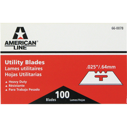 ASR 66 0078 .025 3 NOTCH UTILITY BLADES 100PK 17607