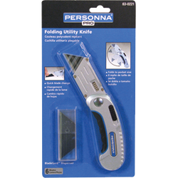 ASR 63 0221 FOLDING UTILITY KNIFE WITH 6 BLADES 17608