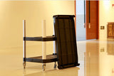 Foodservice Cart 330lbs Capaticy 3 Shelf Utility Cart Push Transfer Storage Tray Mobile Tool Bus Cart 33X17X38"Outside Dimmensions 18002