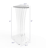 Podium, Clear Ghost Acrylic Pulpit, Lectern   1803 1 FULLY ASSEMBLED