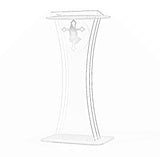 Clear Acrylic Lucite Podium Pulpit Lectern 1803 1+12152