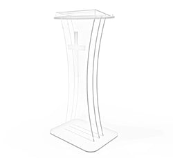 Clear Acrylic Lucite Podium Pulpit Lectern 1803 1+1803CROSS