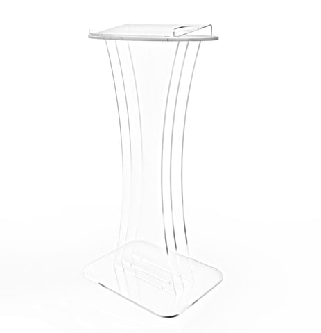 Podium, Clear Ghost Acrylic Pulpit, Lectern   1803 1 FULLY ASSEMBLED