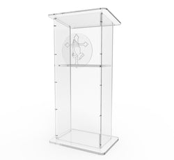 Clear Acrylic Lucite Podium Pulpit Lectern 45" Tall 1803-2+12152