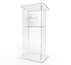 Clear Acrylic Lucite Podium Pulpit Lectern 45" Tall 1803-2+12152