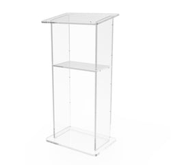 Podium, Clear Plexiglass Lectern Pulpit  Tall Easy Assembly Required 1803-2