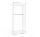 Podium, Clear Plexiglass Lectern Pulpit  Tall Easy Assembly Required 1803-2
