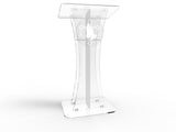 Podium Clear Ghost Acrylic w / White Cross With pray hand decor 1803-310+12152