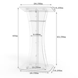 Plexiglass Acrylic Podium Clear Lectern Church Pulpit 1803-311