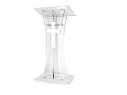 Plexiglass Acrylic Podium Clear Lectern Church Pulpit With Cross décor 1803 311+1803CROSS