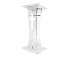 Plexiglass Acrylic Podium Clear Lectern Church Pulpit With Cross décor 1803 311+1803CROSS